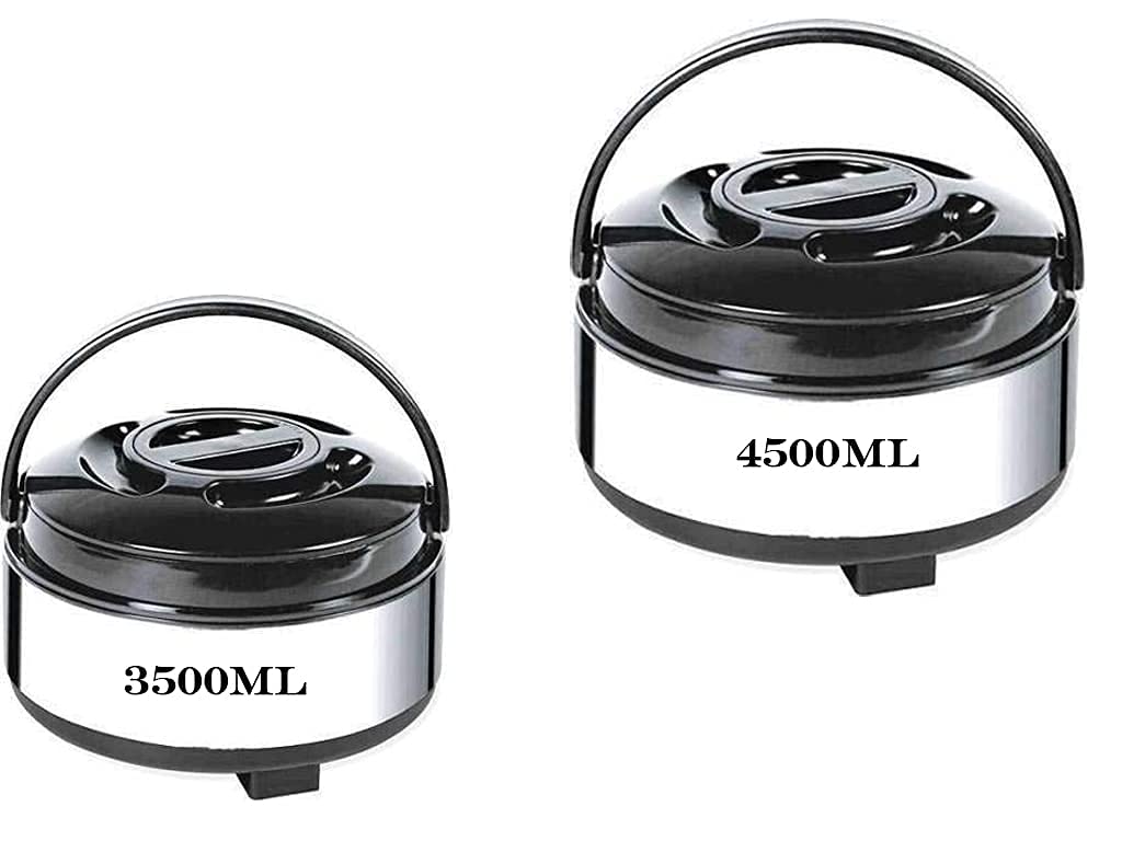 Mumma's Life Non-Stick Stainless Steel Insulated Casserole, Set of 2, Keeps Food Hot for Hours