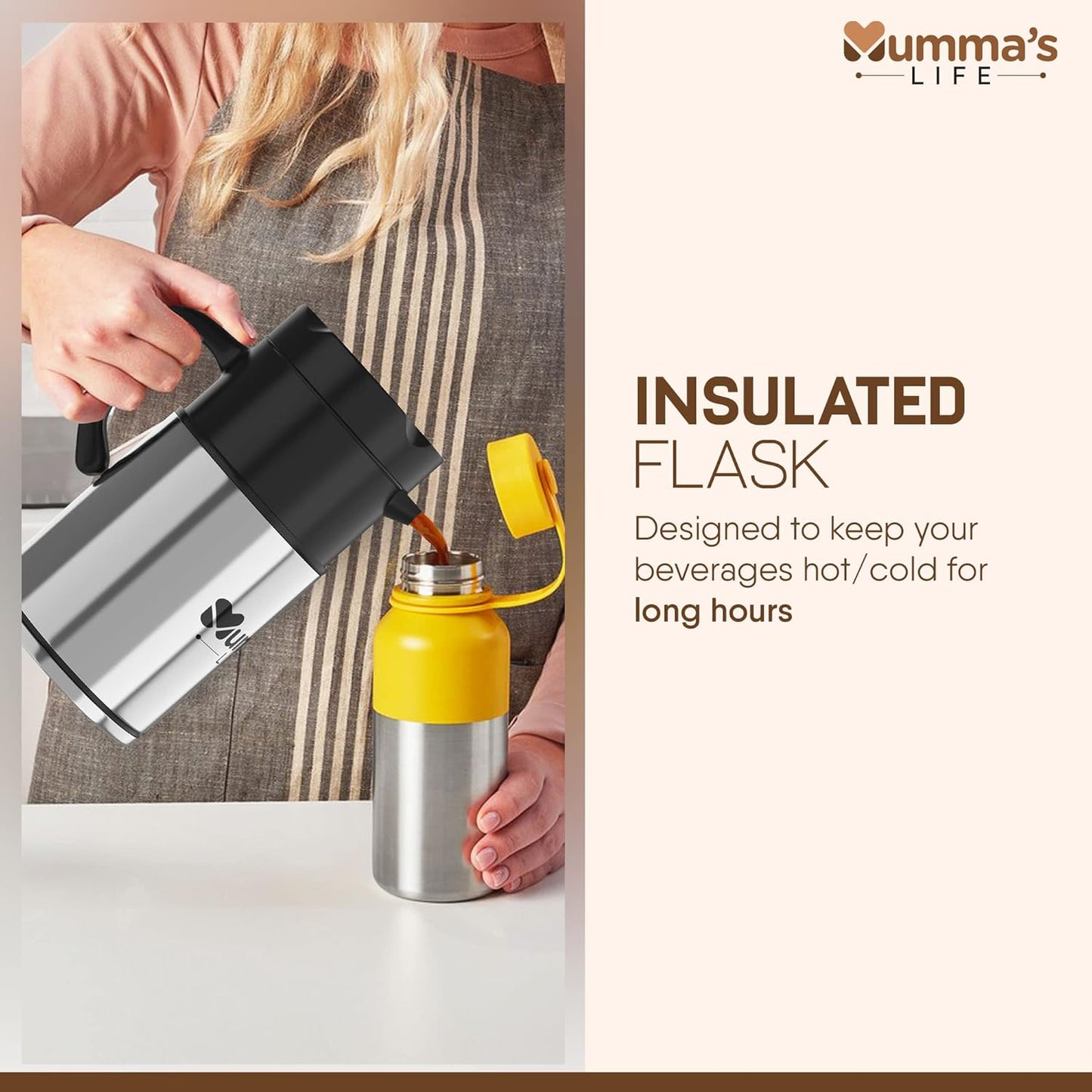 Chrome Finish Stainless Steel Flask