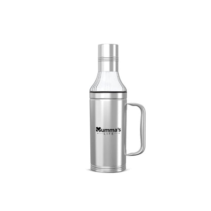 Mumma's LIFE Stainless Steel Oil Dispenser Bottle With Spill Proof Pourer