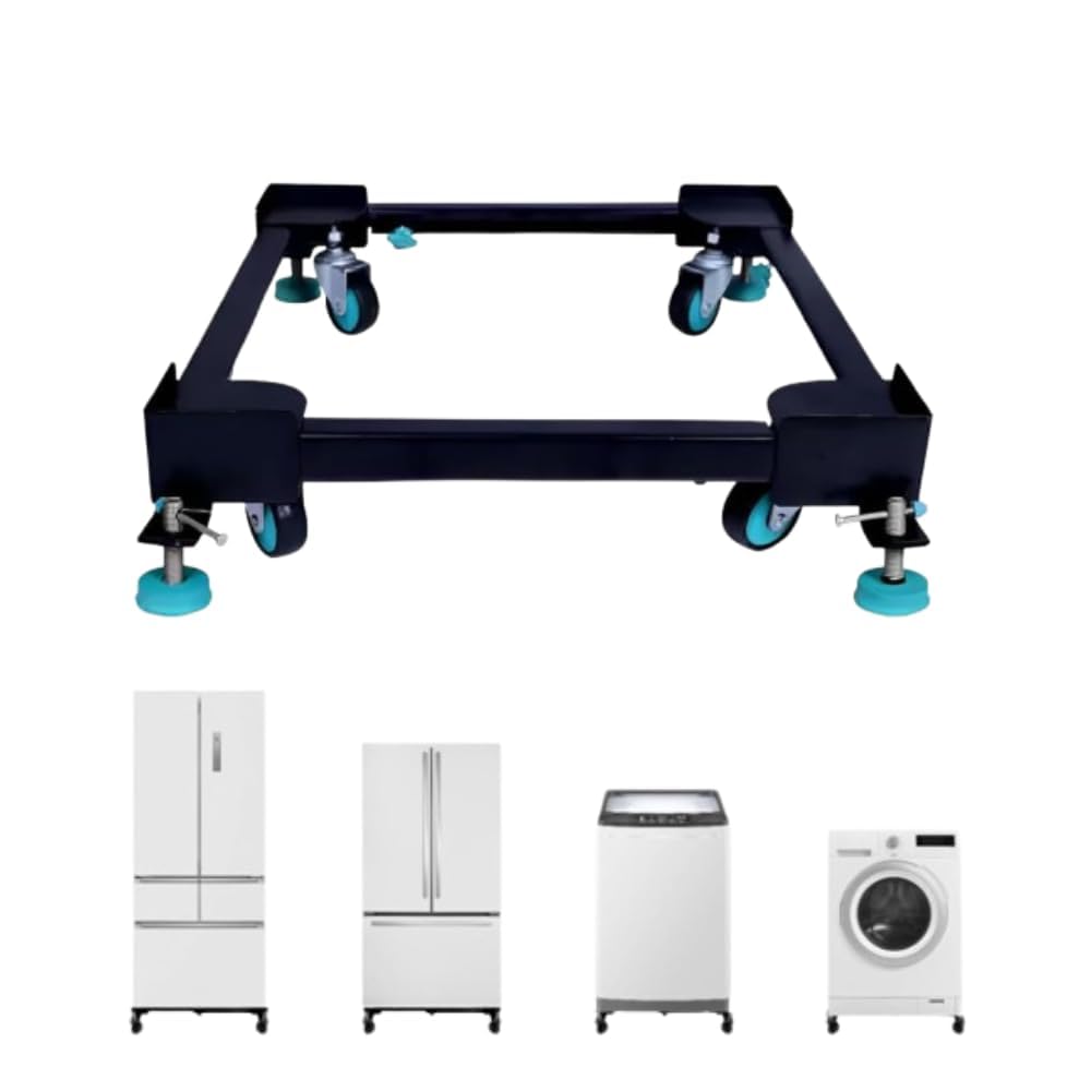 Mumma's LIFE Adjustable Trolley Stand for Washing Machine Fridge Cooler With Wheels Anti Vibration Grips