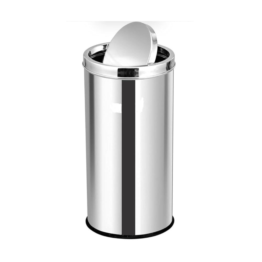 Mumma's LIFE Dustbin for Home | Stainless Steel Swing Dustbin with Lid | Trash Can for Kitchen, Bathroom, Washroom, Bedroom and Office