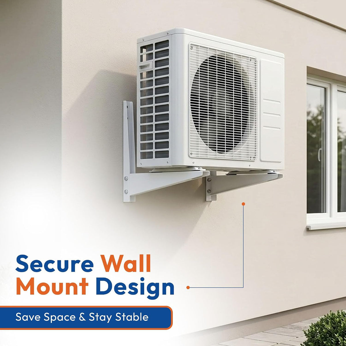 Mumma's LIFE Heavy Duty AC Outdoor Unit Stand Rust Proof Iron Wall Mounting Bracket Supports Upto 200kg for Split & Window AC