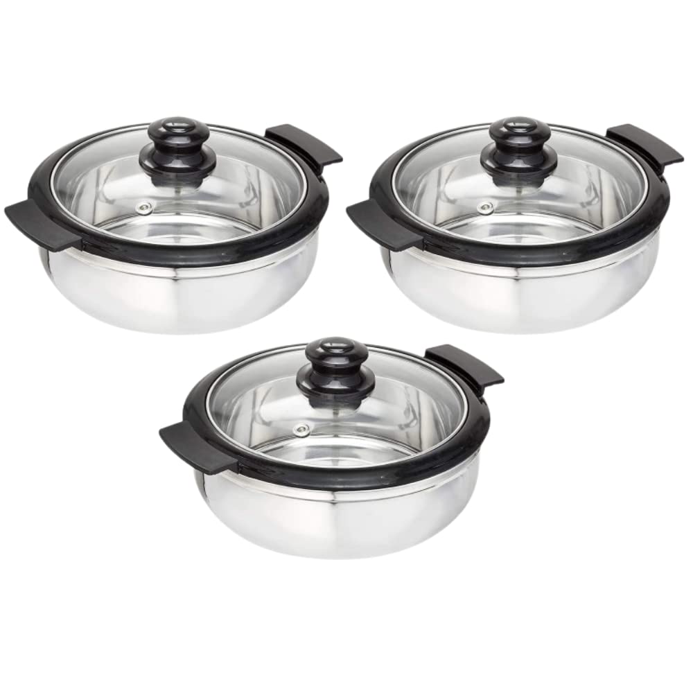 Solar Glass Lid Casserole Gift Set of 3