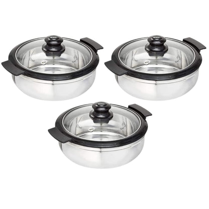 Solar Glass Lid Casserole Gift Set of 3