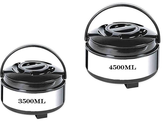 Mumma's Life Non-Stick Stainless Steel Insulated Casserole, Set of 2, Keeps Food Hot for Hours