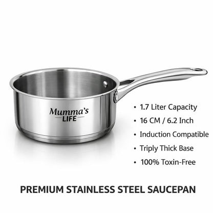 Triply Stainless Steel Kadai with Heavy Bottom