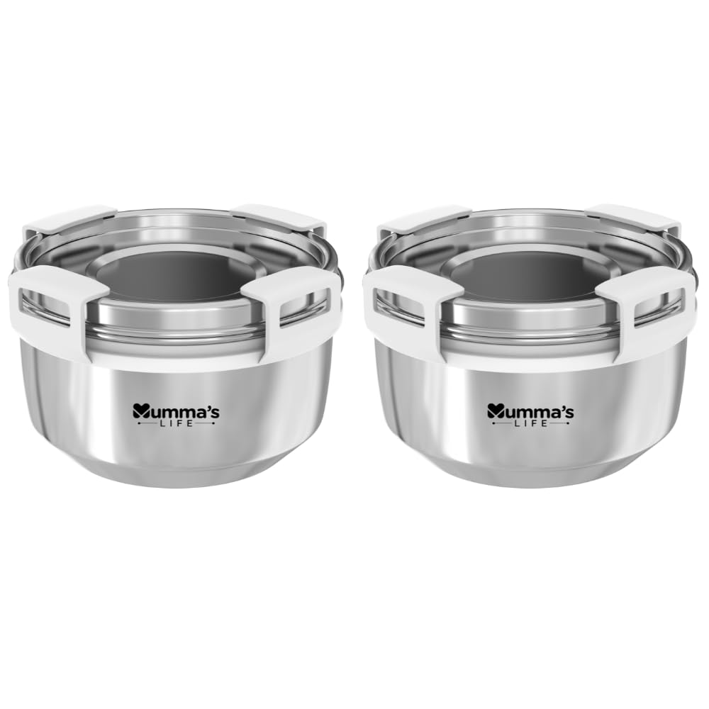 Mumma's LIFE Stainless Steel Storage Containers With Easy Lock Lid Airtight Leak Proof BPA Free