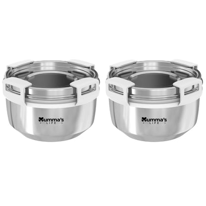 Mumma's LIFE Stainless Steel Storage Containers With Easy Lock Lid Airtight Leak Proof BPA Free