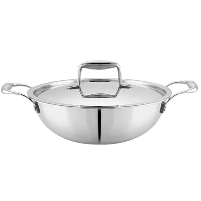 Triply Stainless Steel Kadai with Heavy Bottom