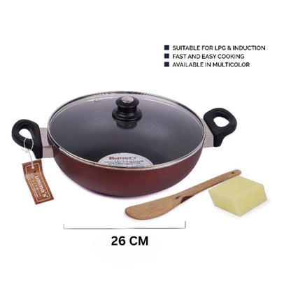 Aluminum Non-Stick Deep Kadai