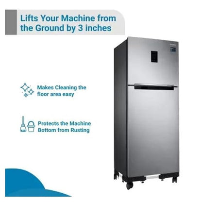 Mumma's LIFE Heavy Duty Adjustable Washing Machine Trolley With Wheels Fridge Dishwasher Cooler Stand