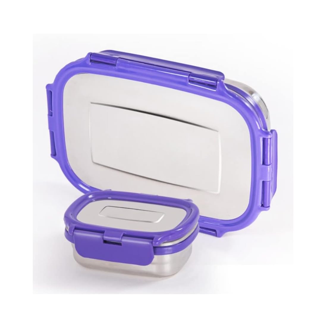 Mumma's LIFE- Stainless Steel Lunch Box Set of 2 (280 ml Each) with Insulated Lunch Bag, Leak Proof Lunch Box for Office & College (Grey)