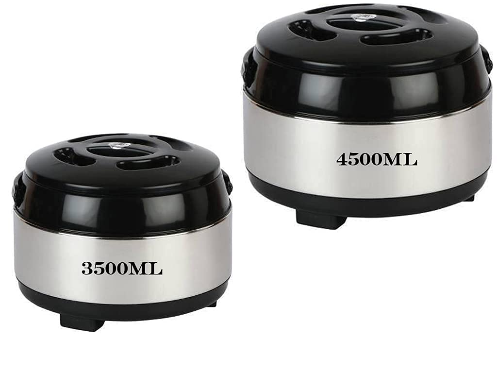 Mumma's Life Non-Stick Stainless Steel Insulated Casserole, Set of 2, Keeps Food Hot for Hours