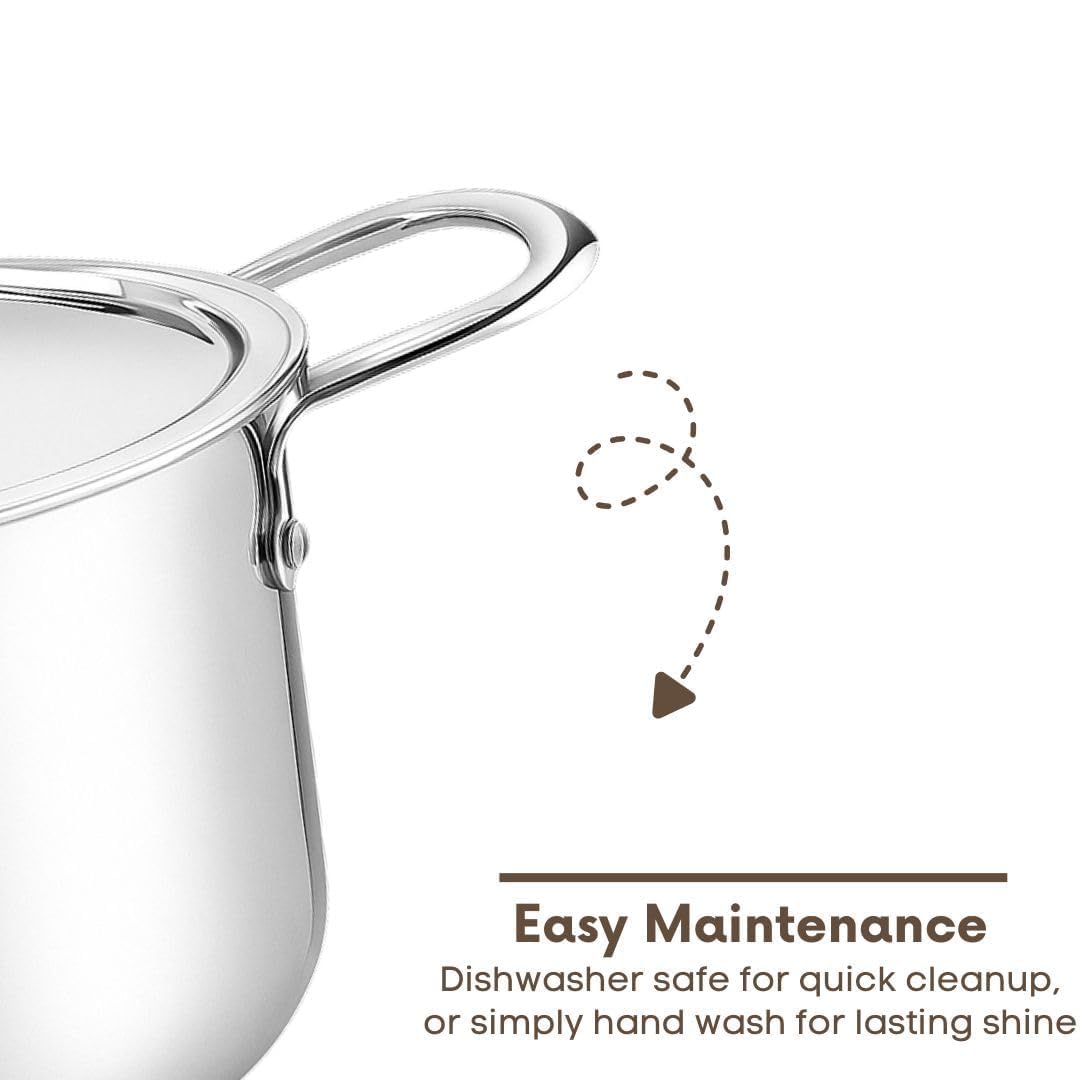 Triply Stainless Steel Kadai with Heavy Bottom