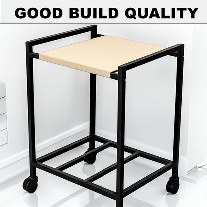 Mumma's LIFE Single Inverter Trolley for Home Metal Battery Stand Portable Compact Black