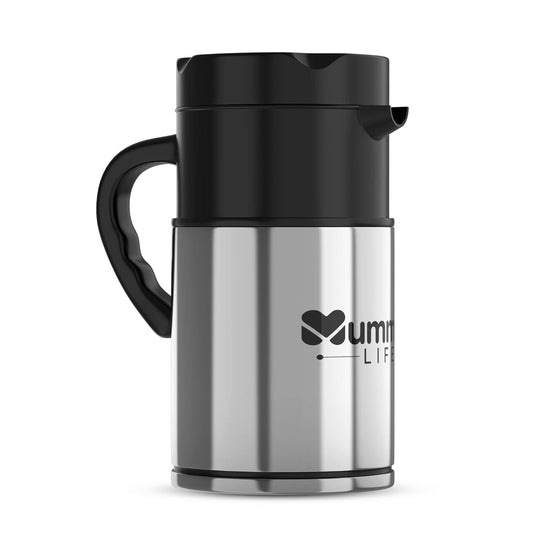 Mumma's LIFE- Stainless Steel Thermosteel Flask (Pack of 1, Steel/Chrome, Steel) (1200 ML)