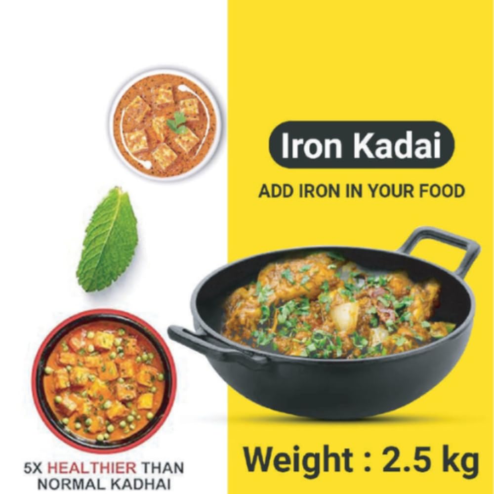 Mumma’s Life Cast Iron Cookware Set (3-Piece Combo) – Dosa Tawa (30.5 cm), Deep Kadai (2.3L) & Fry Pan (1.4L) | Pre-Seasoned, Naturally Non-Stick & Toxin-Free Heavy Duty Kitchen Set (Black)