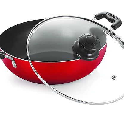 Non Stick Kadhai with Glass Lid 24cm