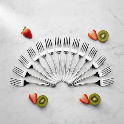 Mumma's LIFE Stainless Steel Forks Set for Home & Kitchen | Silverware | Rust-Proof, Durable & Dishwasher Safe | Modern Style | 12cm x 5cm (Set of 6/12/24)