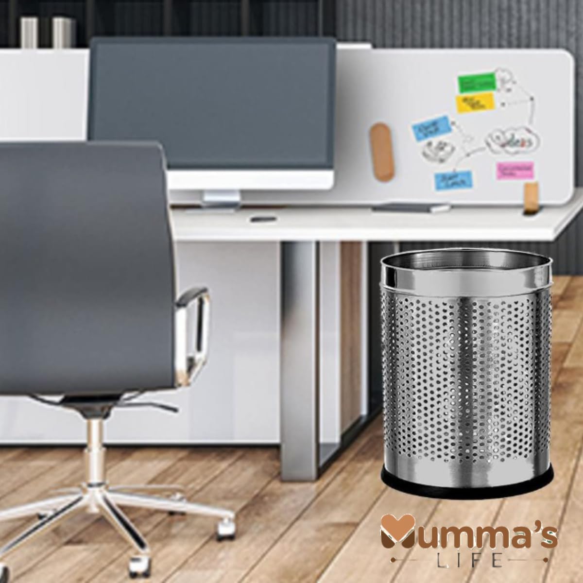 Perforated Stainless Steel Dustbin