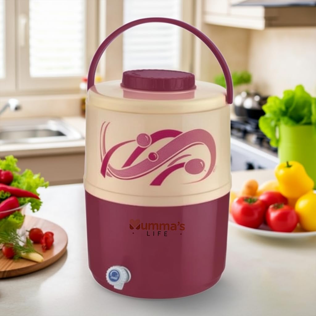 Mumma's LIFE Plastic Water Jug | 1 Piece | Food Grade | Easy to Carry | BPA Free | Ideal for Travel | Picnic | Homes | Office (Blue, 12Litre)