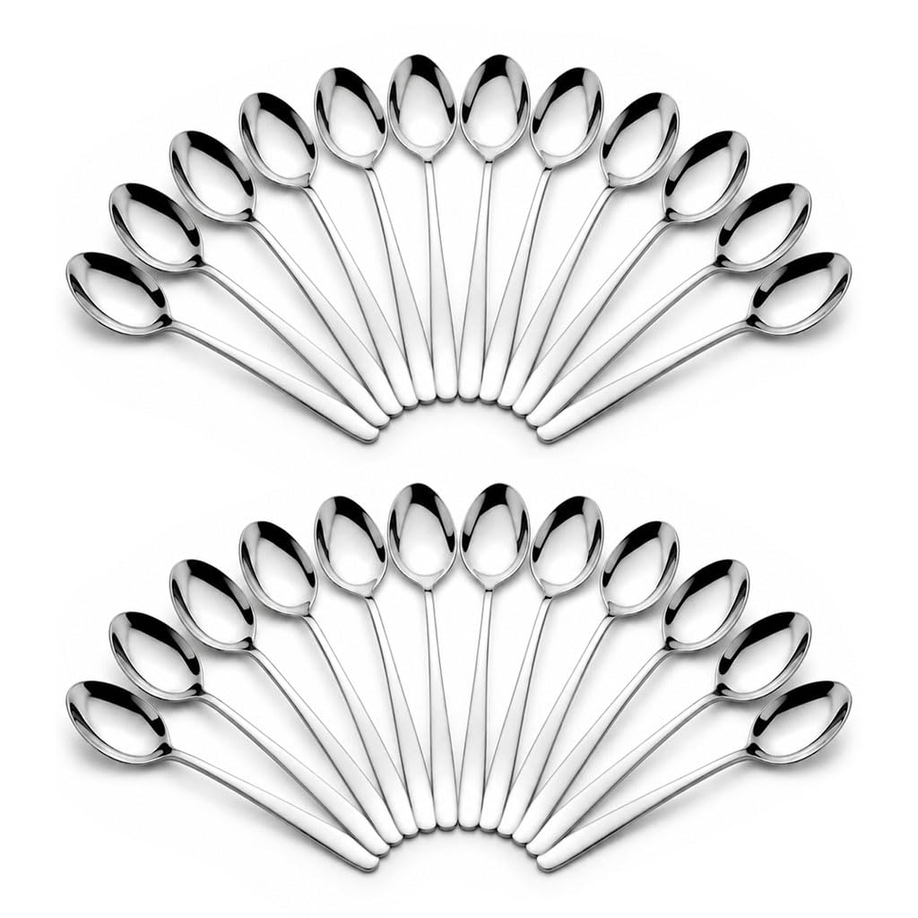 Mumma's LIFE Stainless Steel Tea Spoons Set With Mirror Finish Rust Proof Silver Spoons for Tea Coffee Home Set of 6/12/24