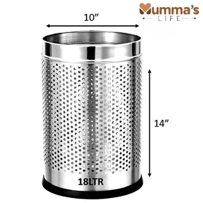 Perforated Stainless Steel Dustbin