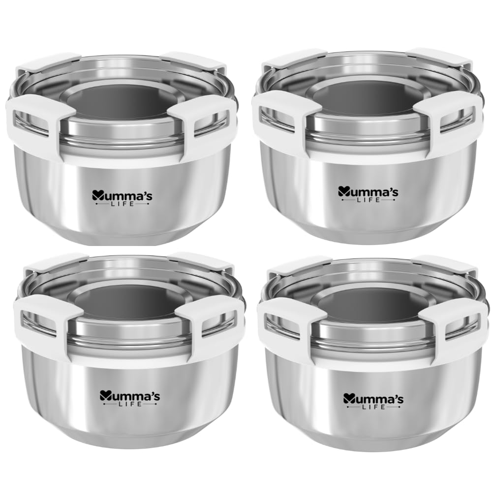 Mumma's LIFE Stainless Steel Storage Containers With Easy Lock Lid Airtight Leak Proof BPA Free