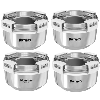 Mumma's LIFE Stainless Steel Storage Containers With Easy Lock Lid Airtight Leak Proof BPA Free