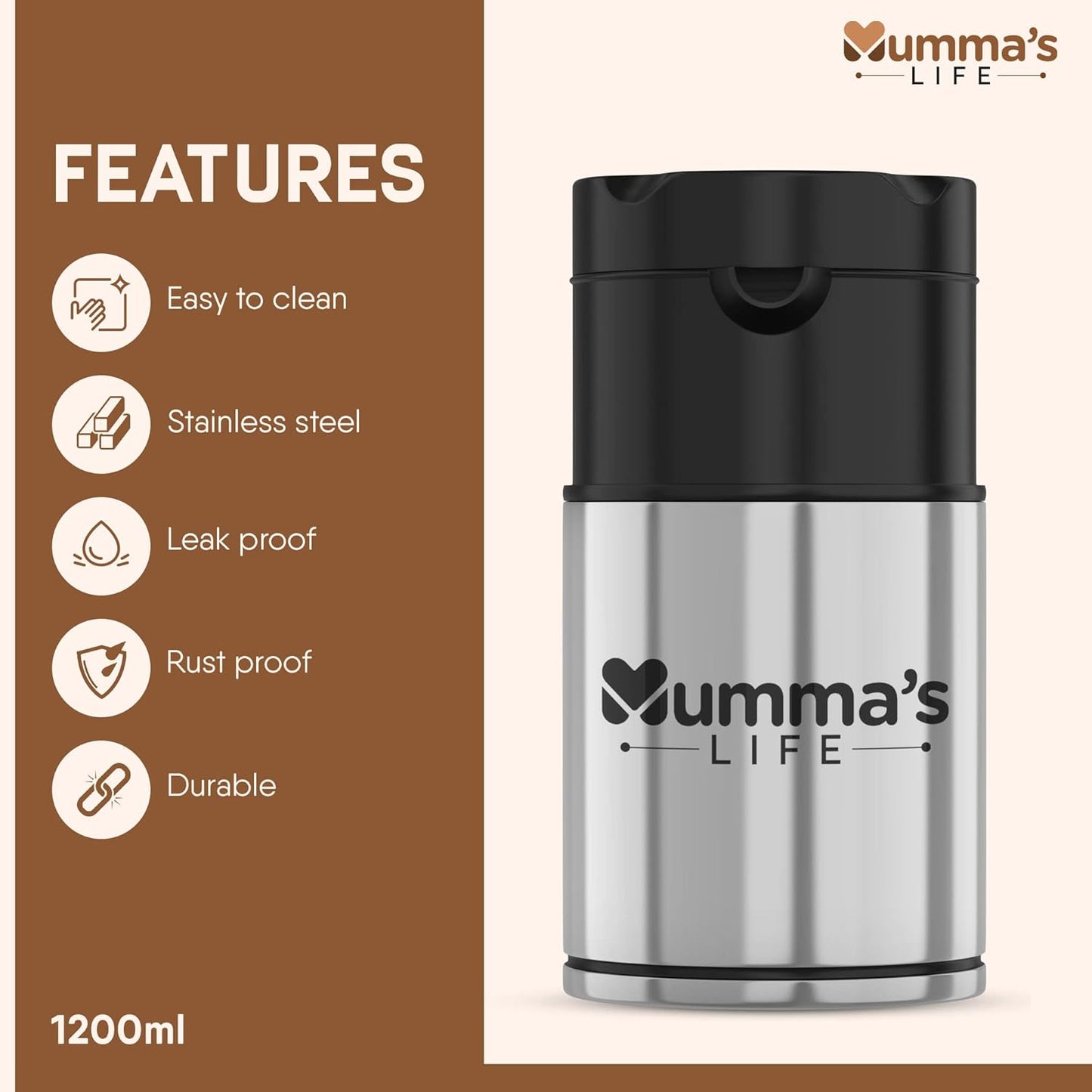 Chrome Finish Stainless Steel Flask