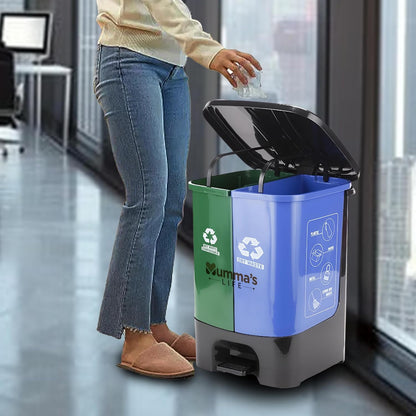 Pedal Dustbin for Wet & Dry Waste – 19L