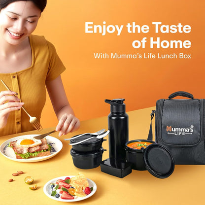 Stainless Steel Lunch Box for Office Use – Microwave Safe 3-Container Set