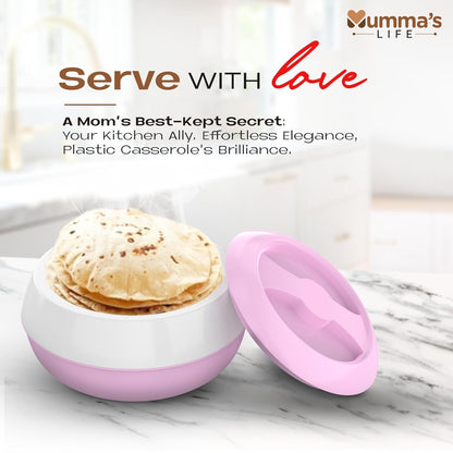 Mumma's LIFE Insulated Casserole Chapati Box with Lid, Keeps Food Hot Up to 6 Hours