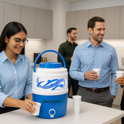 Mumma's LIFE Plastic Water Jug | 1 Piece | Food Grade | Easy to Carry | BPA Free | Ideal for Travel | Picnic | Homes | Office (Blue, 12Litre)