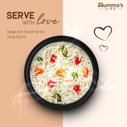 Mumma's LIFE Stainless Steel Thermoware Casserole with Lid for Roti/Chapati | Double Wall Insulated Hot Pot for hot Meal (12000ML)