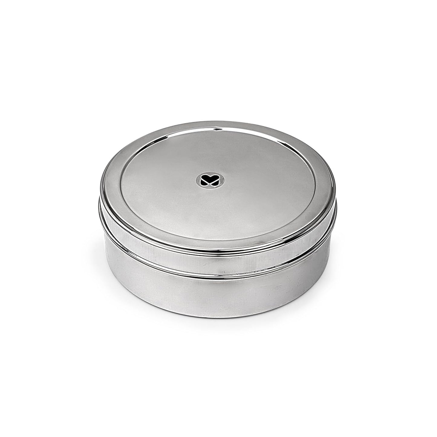 Mumma's LIFE Stainless Steel Masala Dabba/Spice Box with Plain Lid, 7 Containers and 1 Small Spoons (13 Inch)