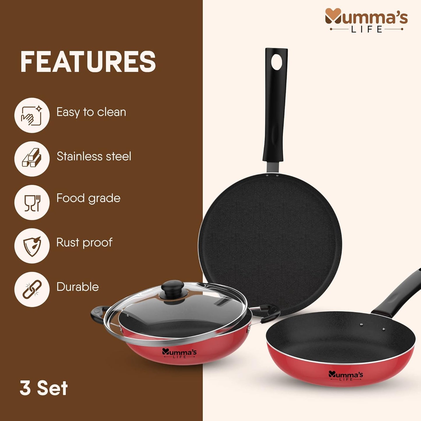 Non Stick Premium Cookware Gift Set