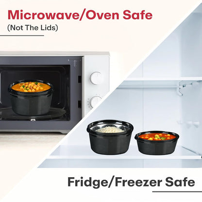 Premium Microwave Safe Lunch Box (Black) Afora