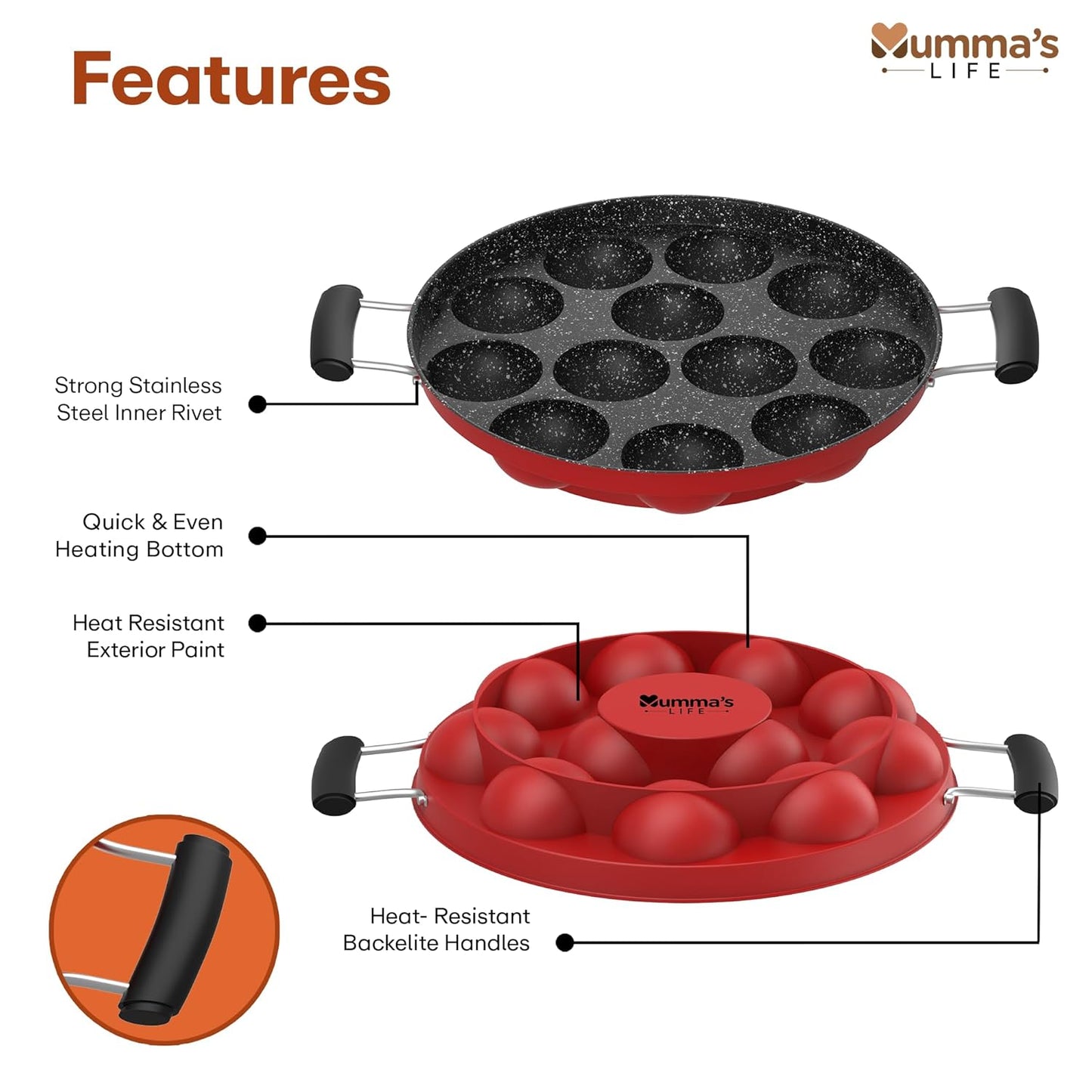 Premium Non-Stick Appam Patra with Lid