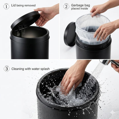 Mumma's LIFE Stainless Steel Swing Dustbin with Lid | Garbage Bin, Trash Can for Home, Kitchen, Washroom, Bathroom and Offices