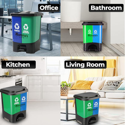 Pedal Dustbin for Wet & Dry Waste – 19L