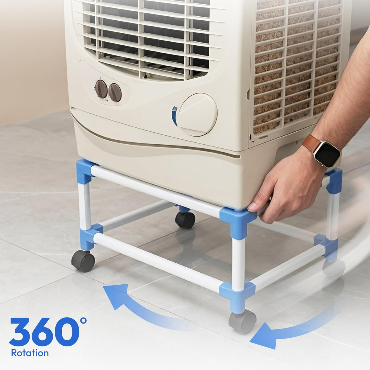 Mumma's LIFE Heavy Duty Cooler Stand With Wheels Metal Trolley for Home & Outdoor Rust Resistant 360 Degree Rotating Wheels