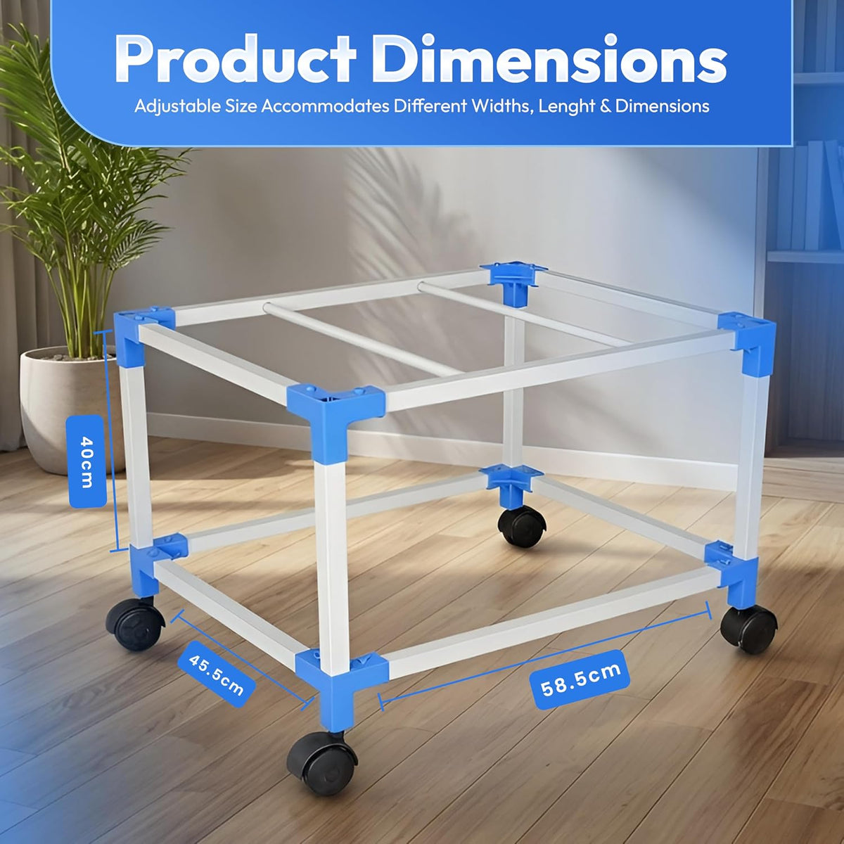 Mumma's LIFE Heavy Duty Cooler Stand With Wheels Metal Trolley for Home & Outdoor Rust Resistant 360 Degree Rotating Wheels
