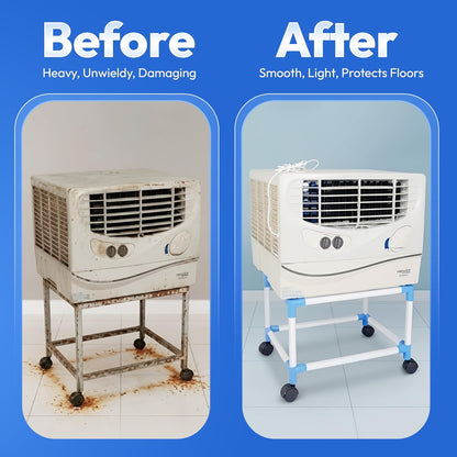 Mumma's LIFE Heavy Duty Cooler Stand With Wheels Metal Trolley for Home & Outdoor Rust Resistant 360 Degree Rotating Wheels