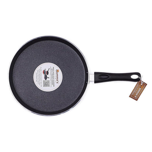 Non Stick Dosa Tawa with Sturdy Riveted and Bakelite Handle (Induction and Gas Stove Friendly), Non Toxic and PFOA Free, 24 Months Warranty