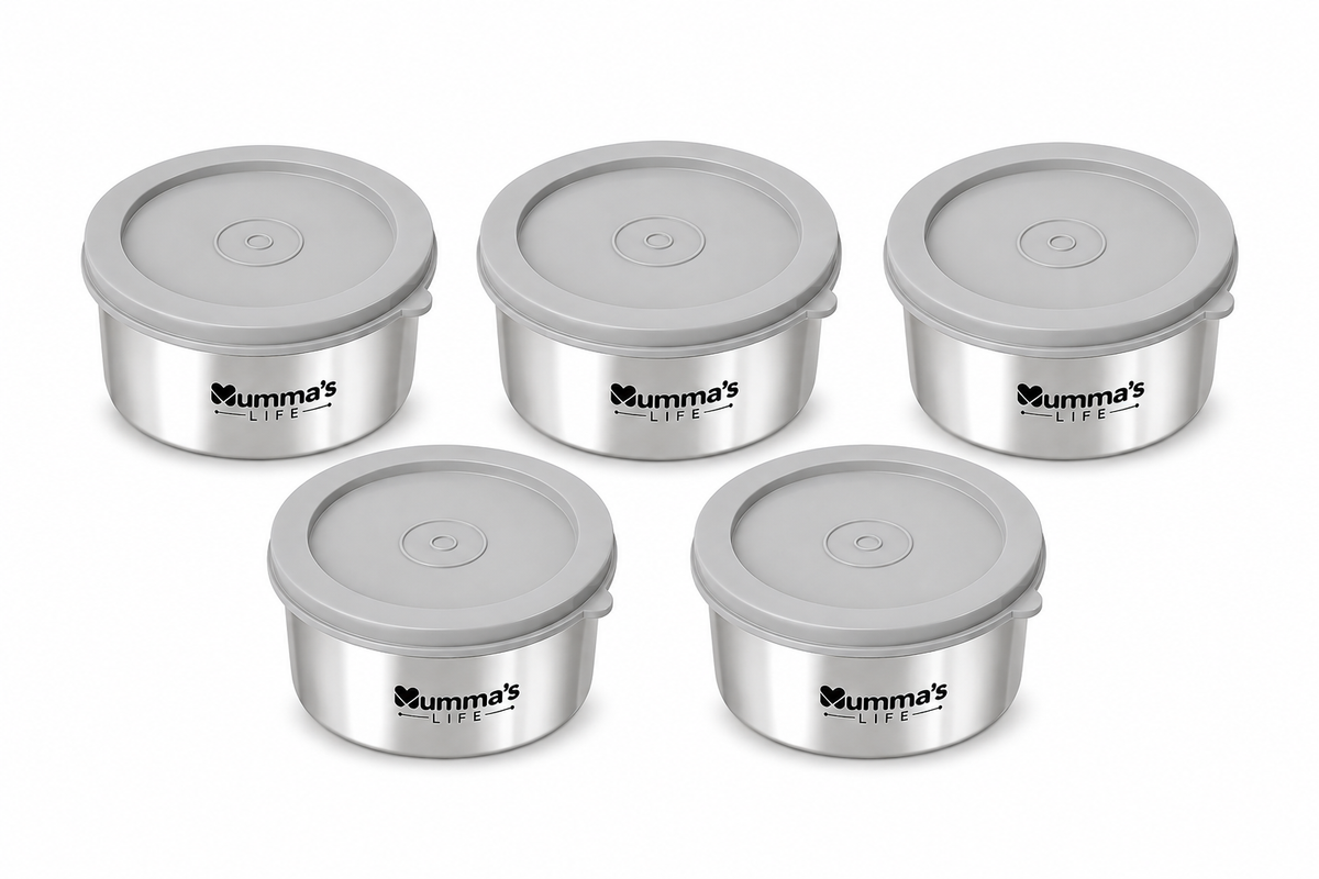 Mumma's LIFE Leak Proof Stainless Steel Storage Containers With Click Lock Lid BPA Free Airtight Tiffin Box