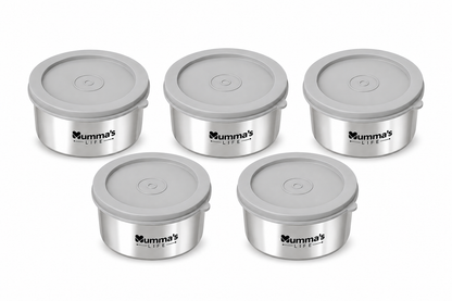 Mumma's LIFE Leak Proof Stainless Steel Storage Containers With Click Lock Lid BPA Free Airtight Tiffin Box