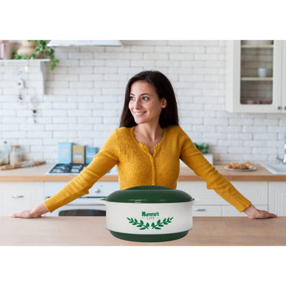 Green Plastic Storage Casserole Set of 1 Piece, 3.8L  