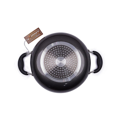 Mumma's LIFE Non Stick Deep Kadai with Glass Lid, PFOA Free, Induction and Gas Friendly
