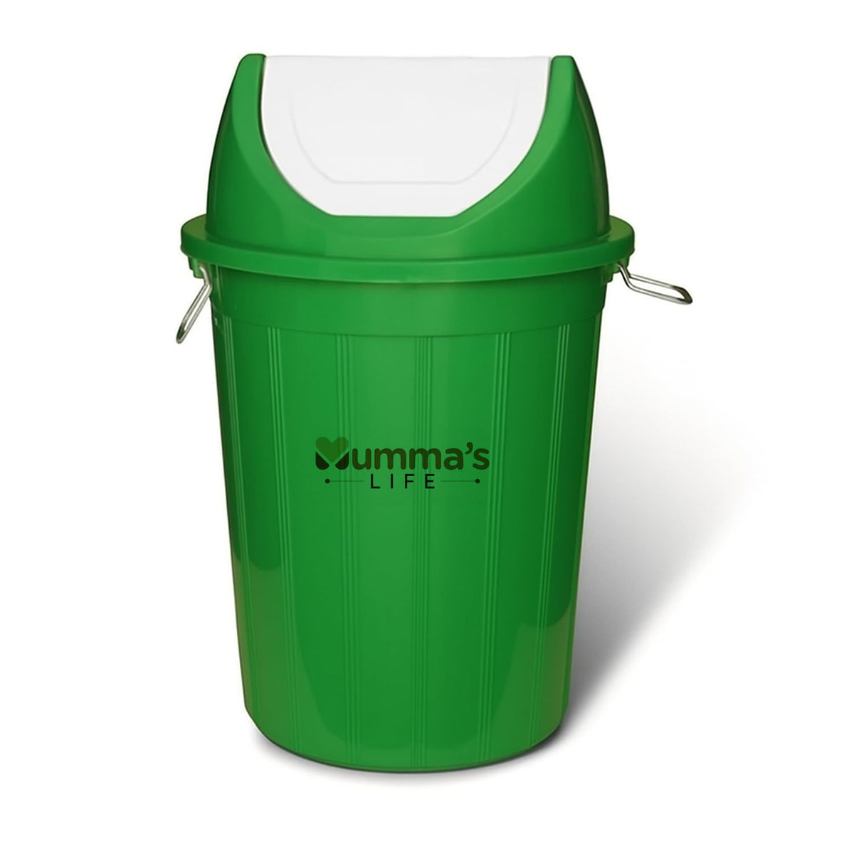 Mumma's LIFE Plastic Swing Lid Dustbin for Home | Garbage and Waste Dustbin, 30 Litres, Green